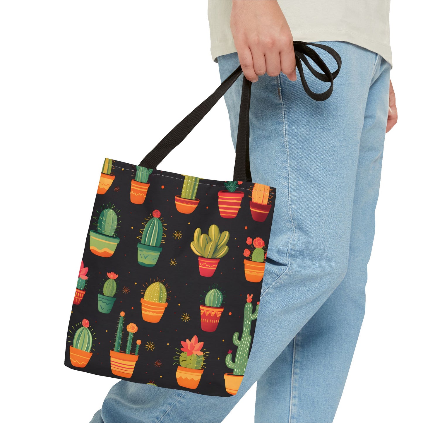 Cactus Pattern Tote Bag Design 1