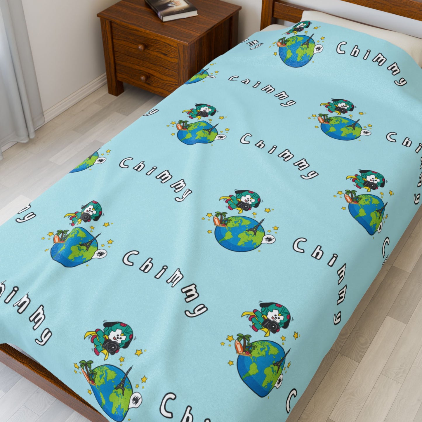 Blue Chimmy Blanket - BT21 Pattern Design