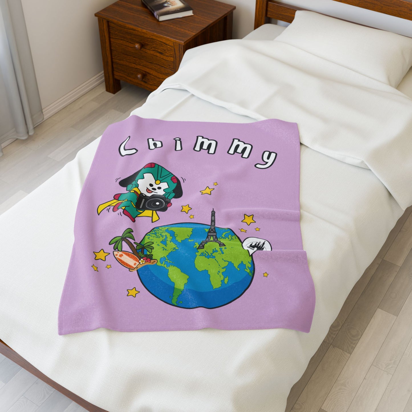 Purple Chimmy Blanket - BT21 Single Design