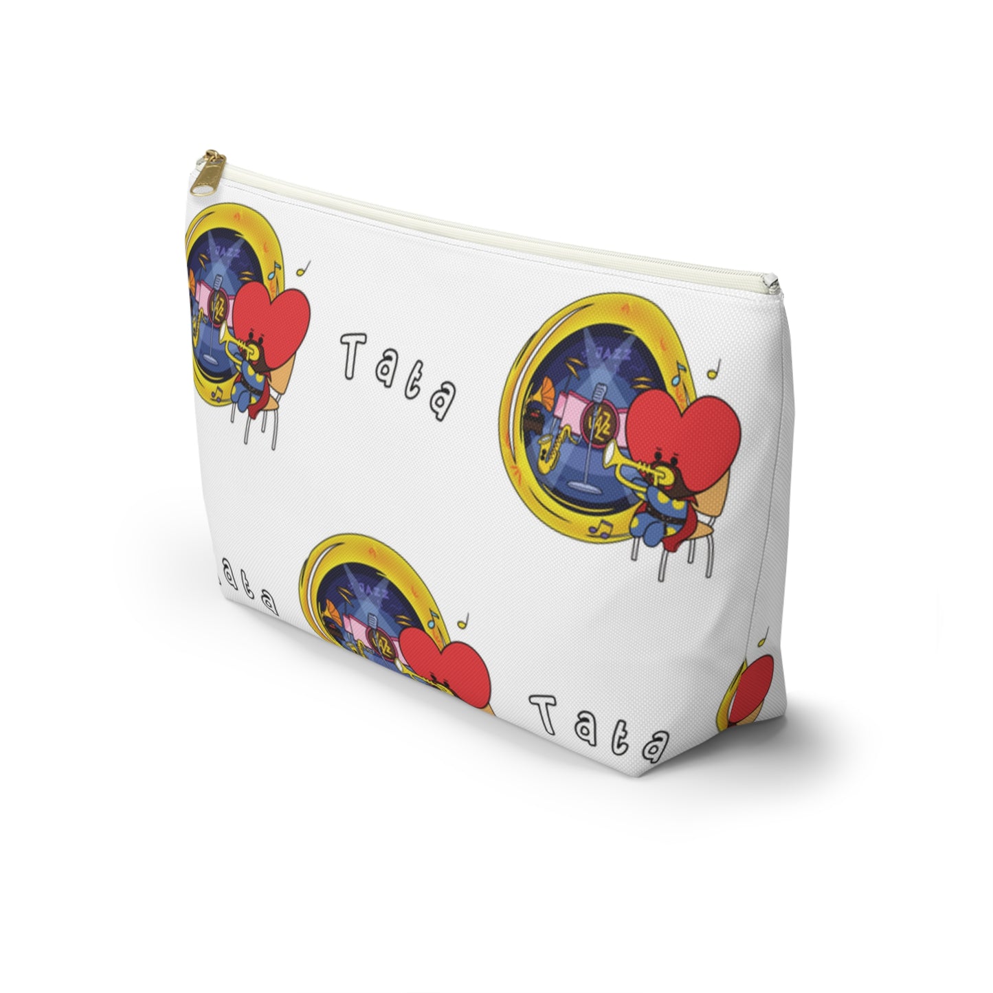 BT21 Tata White Pattern Travel Bag