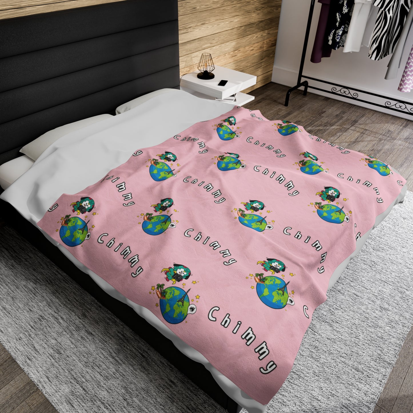 Pink Chimmy Blanket - BT21 Pattern Design