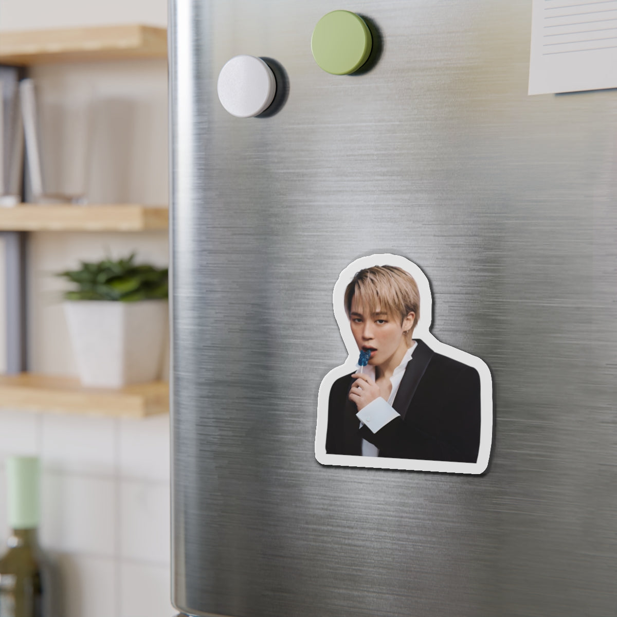 BTS Park Jimin Dior Photoshoot Eating a Sucker Magnet