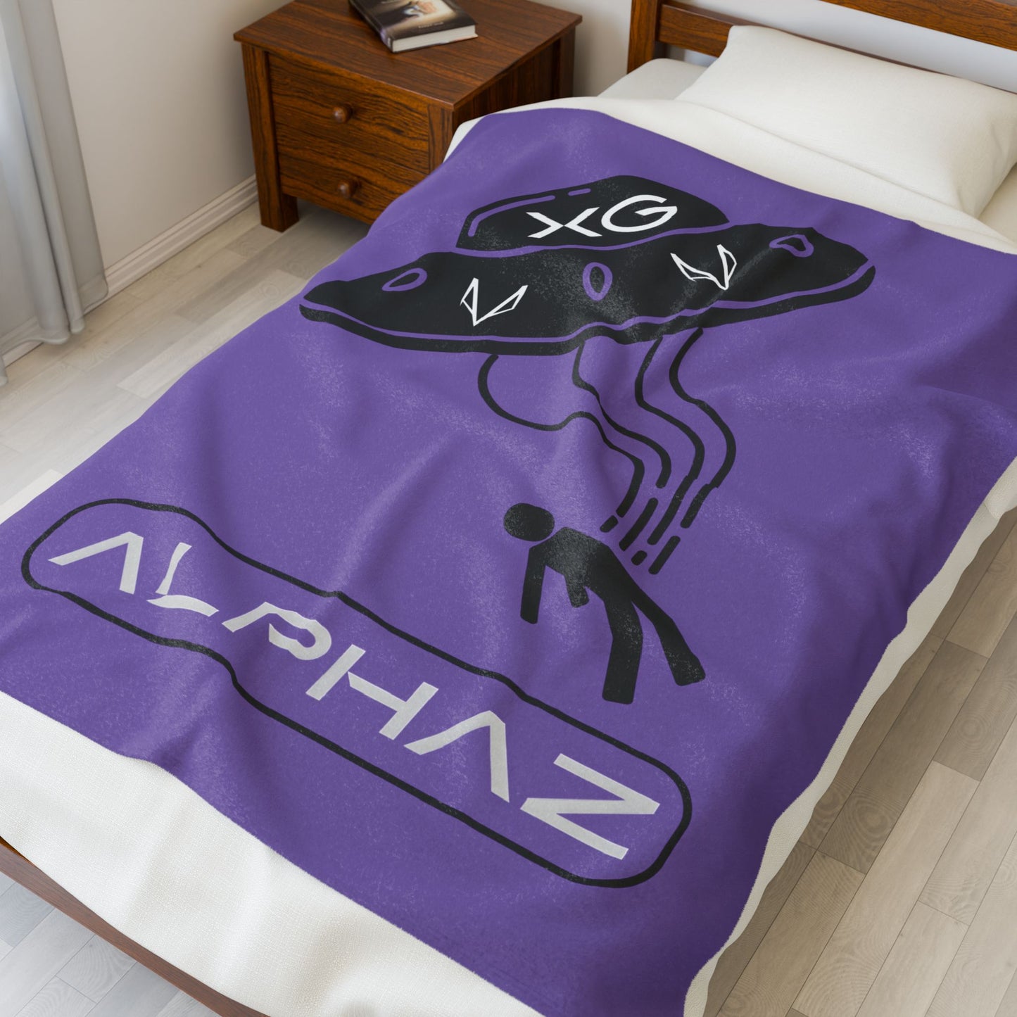 Purple XG Harvey Spaceship Blanket