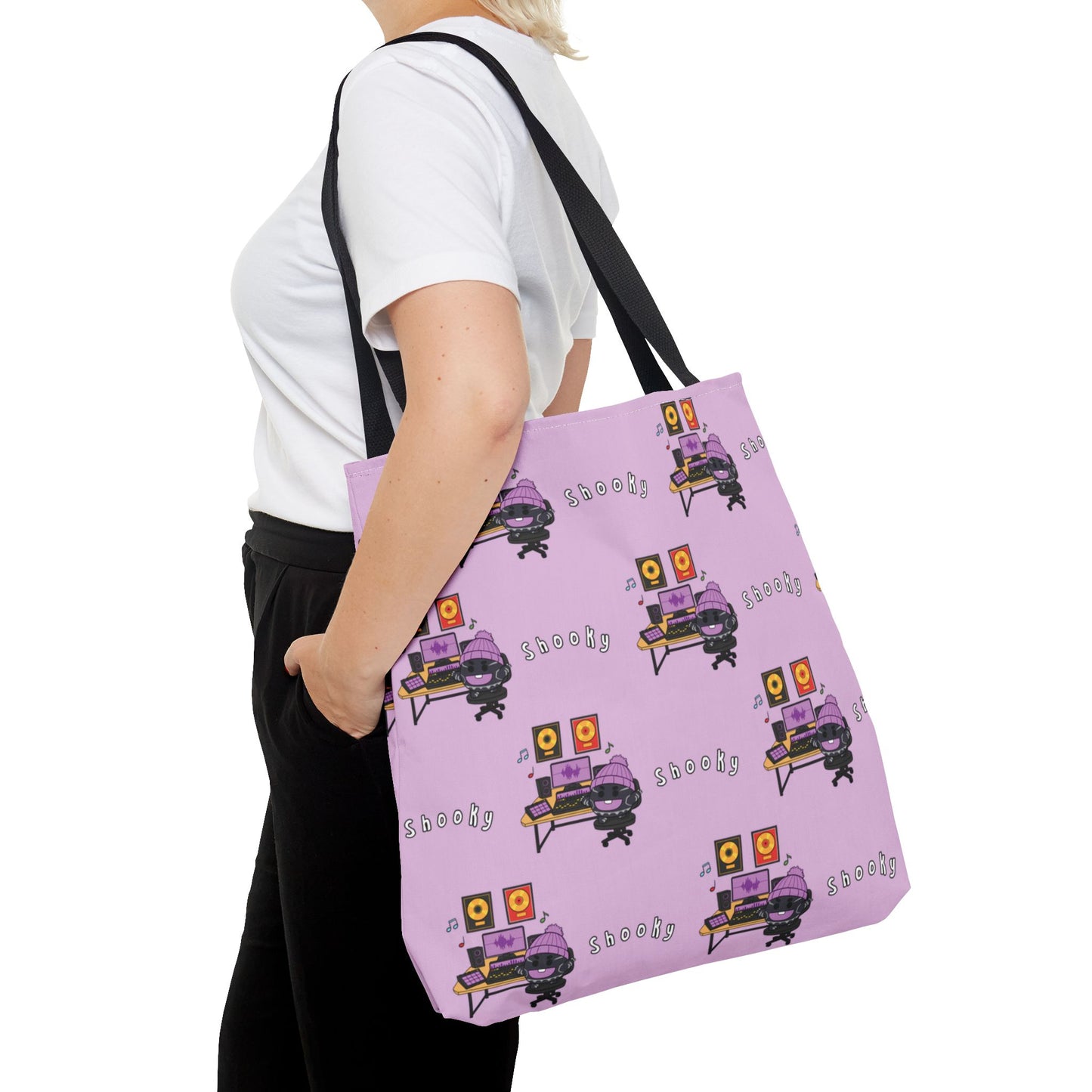 BT21 Shooky Purple Tote Bag Pattern Design