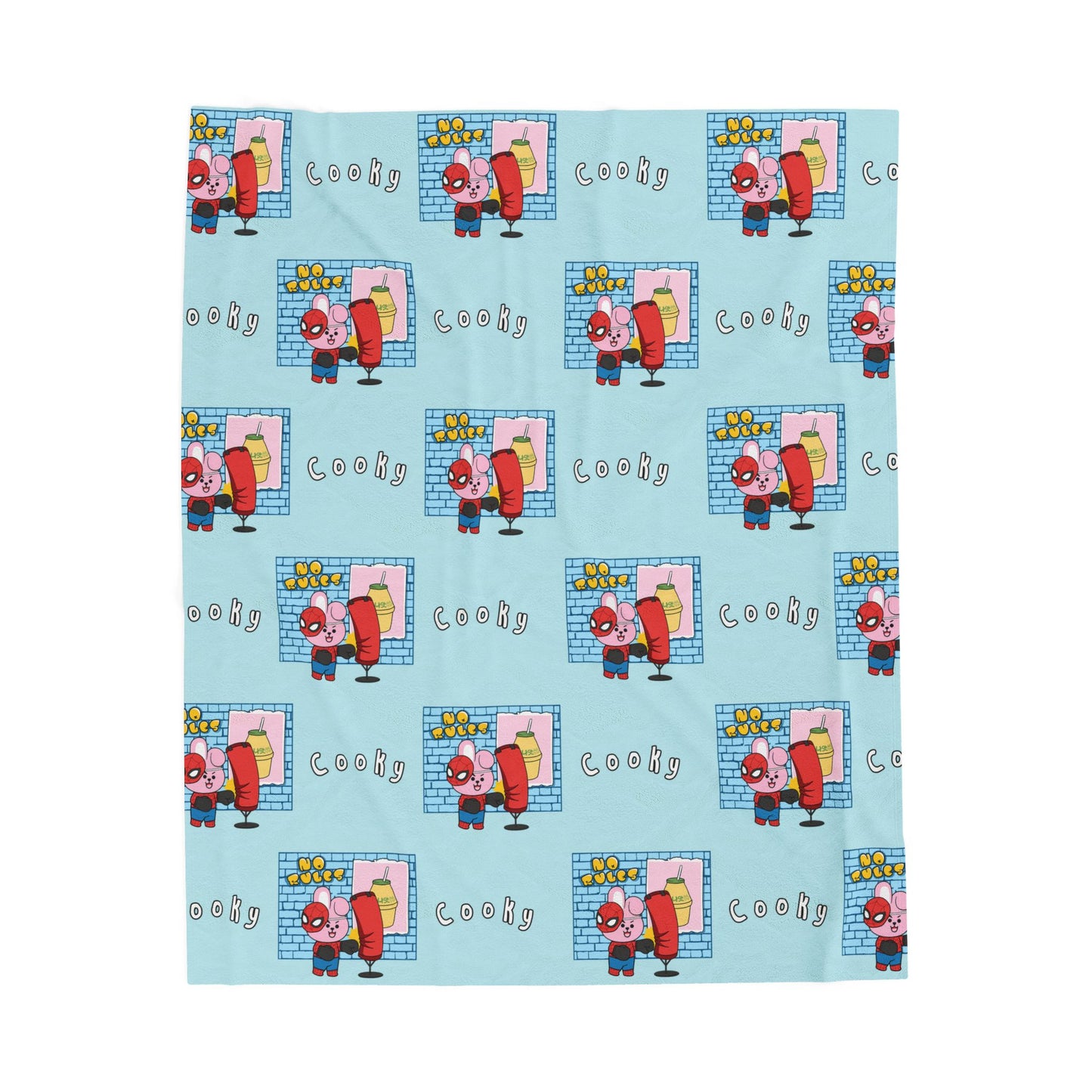 Blue Cooky Blanket - BT21 Pattern Design