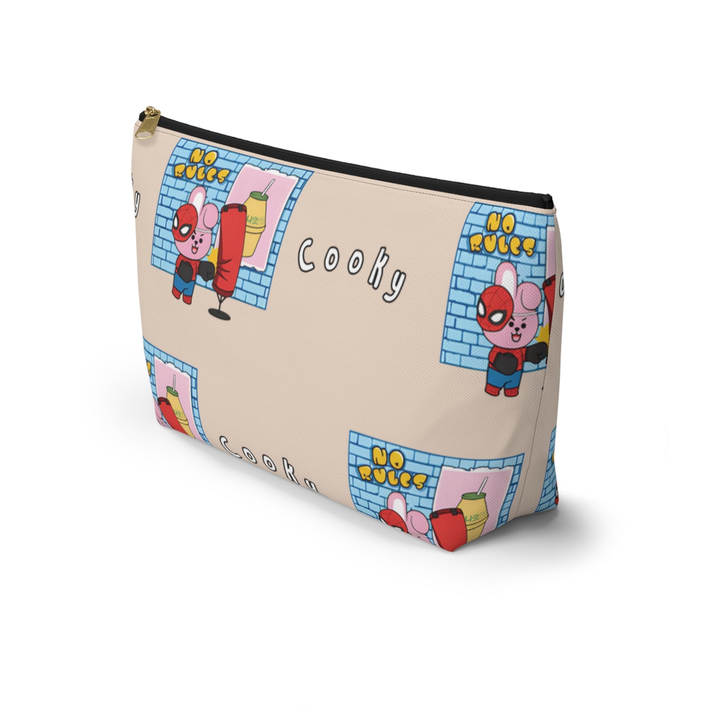 BT21 Cooky Beige Pattern Travel Bag
