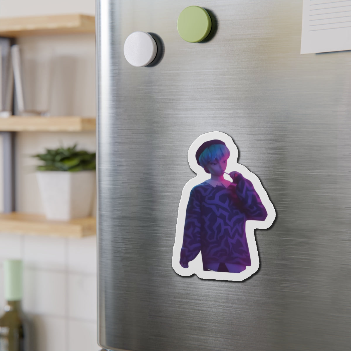 Kpop Demon Hunters Saja Boys Baby Saja Eating Sucker Magnet