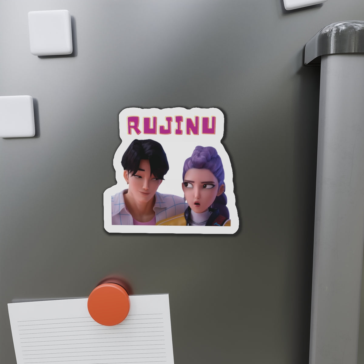 Kpop Demon Hunters Rumi and Jinu Rujinu Fan Signing Magnet