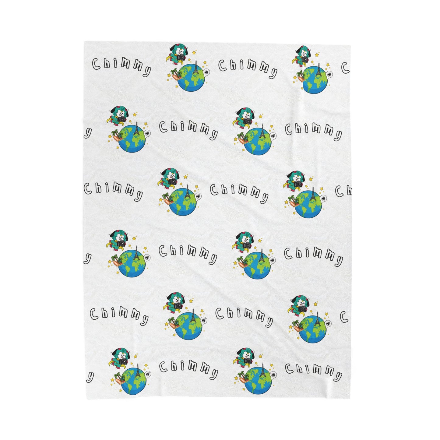 White Chimmy Blanket - BT21 Pattern Design