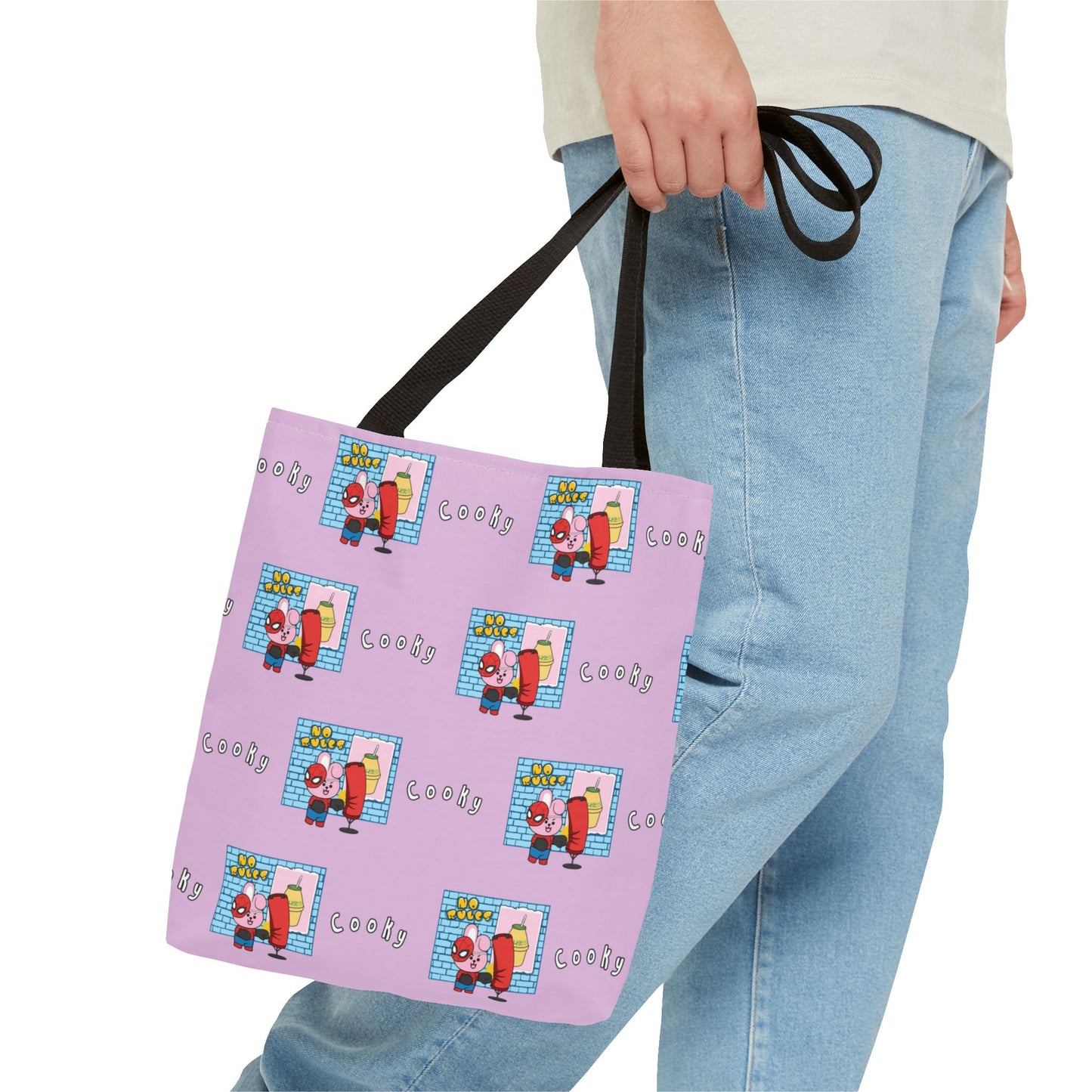 BT21 Cooky Purple Tote Bag Pattern Design