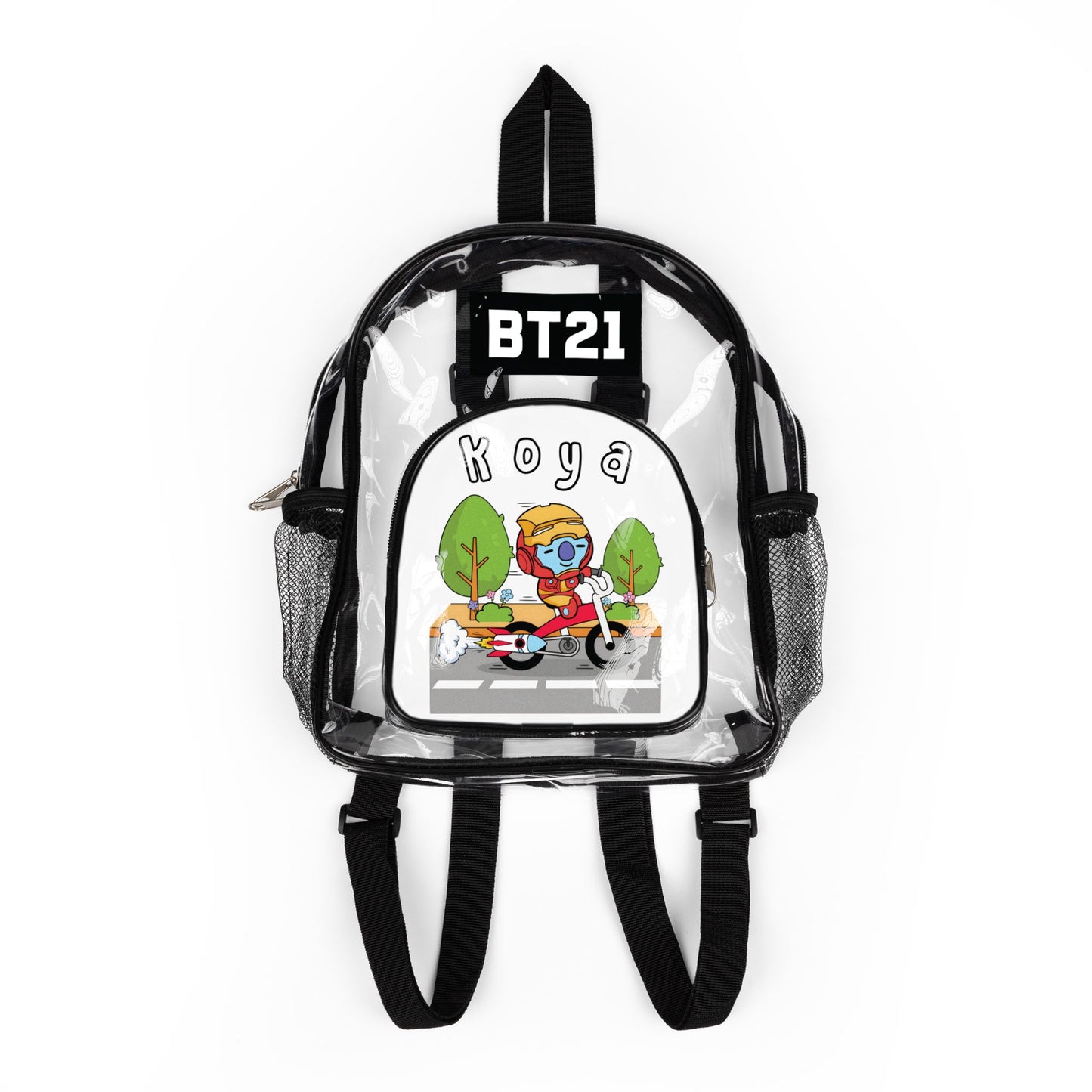 BT21 Koya Clear Stadium Concert Bag With White Background