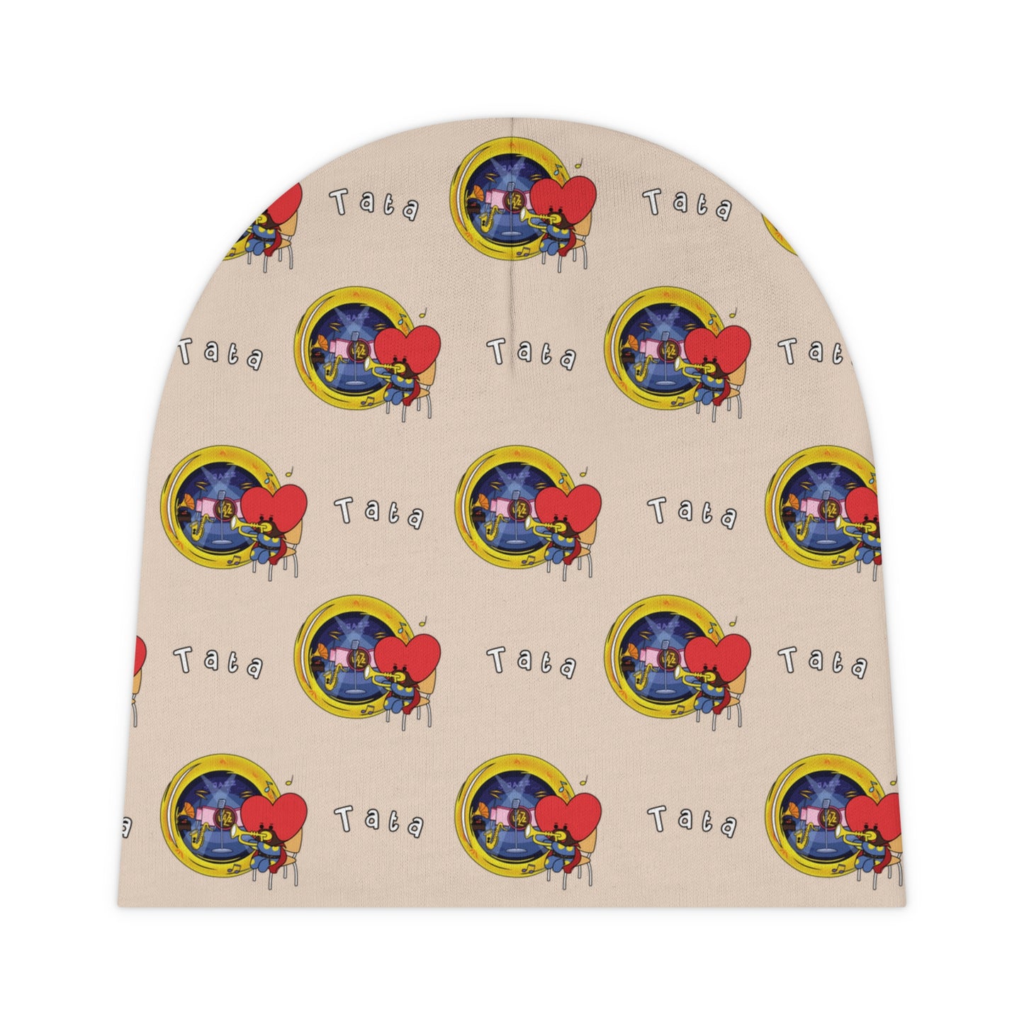 BT21 Tata Beige Baby Beanie Pattern