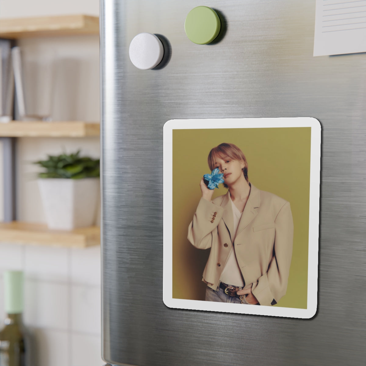BTS Park Jimin Muse Album Photoshoot Yellow Background Magnet
