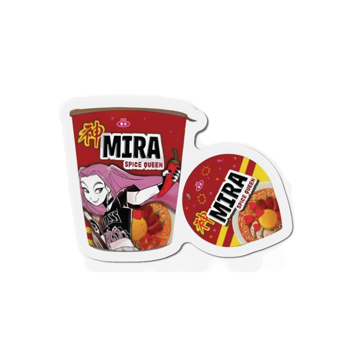 Kpop Demon Hunters Huntrix Mira Ramen Cup Magnet