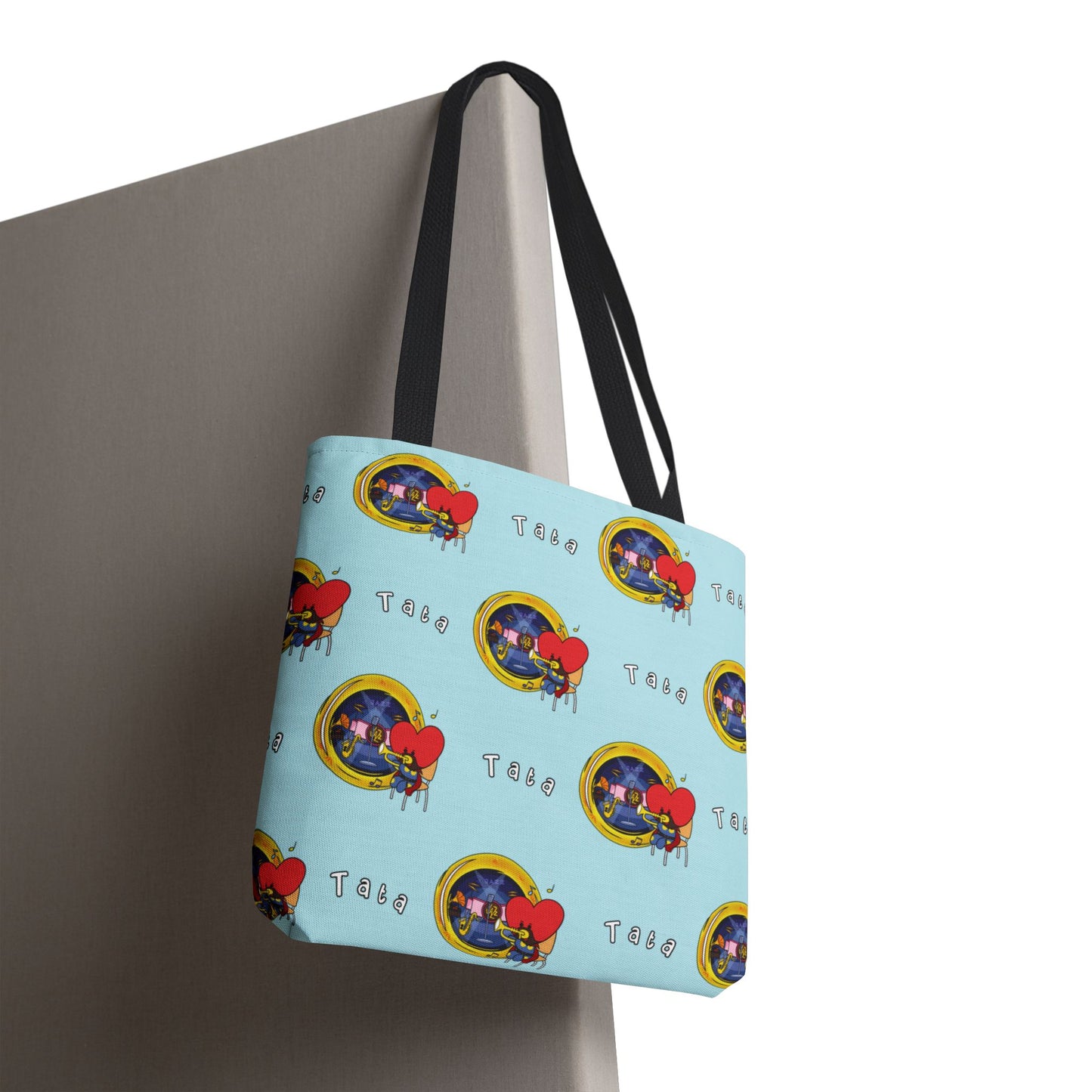 BT21 Tata Blue Tote Bag Pattern Design