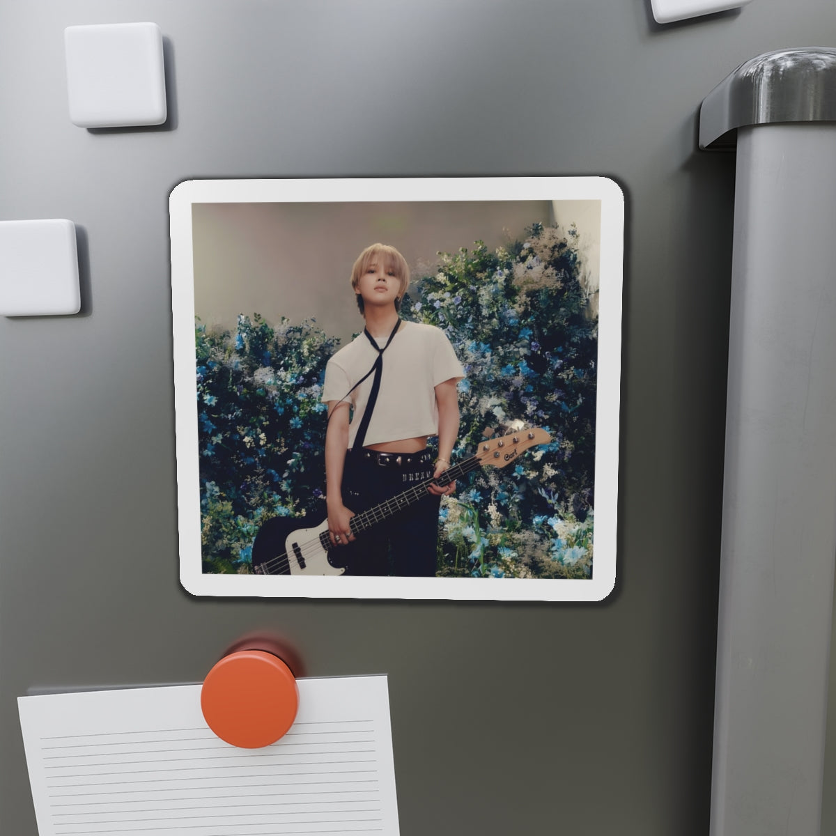 BTS Park Jimin Muse Album Photoshoot Holding a Guitar Magnet