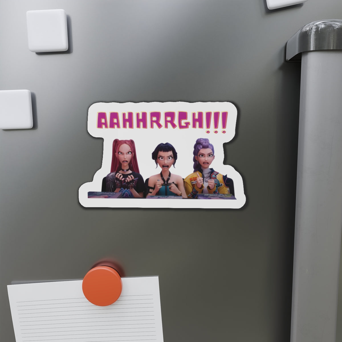 Kpop Demon Hunters Huntrix Rumi Mira Zoey Fan Signing Angry Magnet