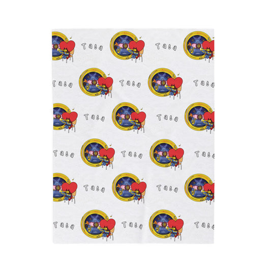 White Tata Blanket - BT21 Pattern Design