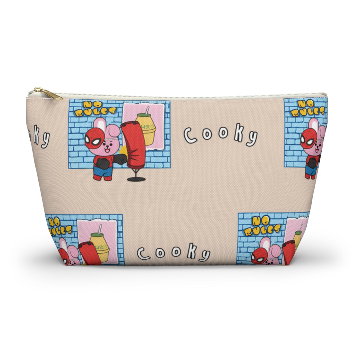 BT21 Cooky Beige Pattern Travel Bag
