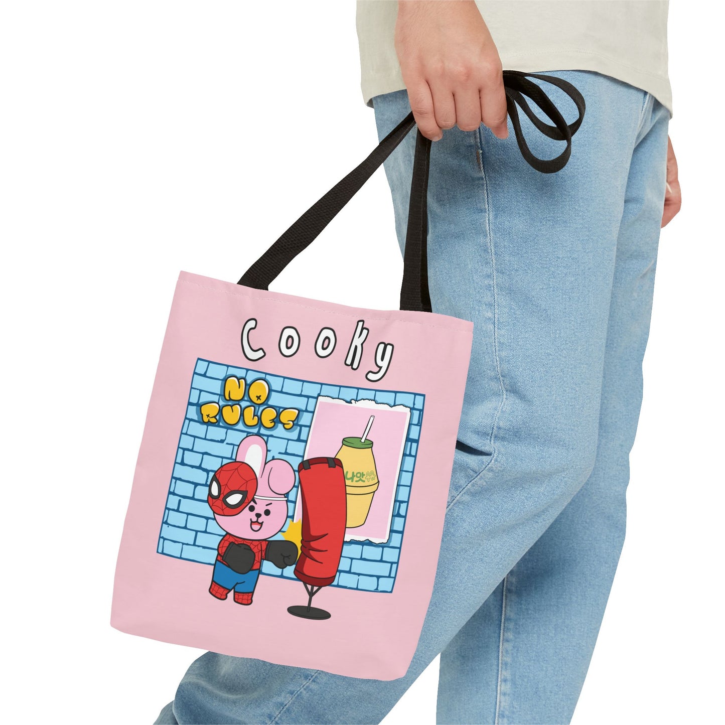 BT21 Cooky Pink Tote Bag Single Design