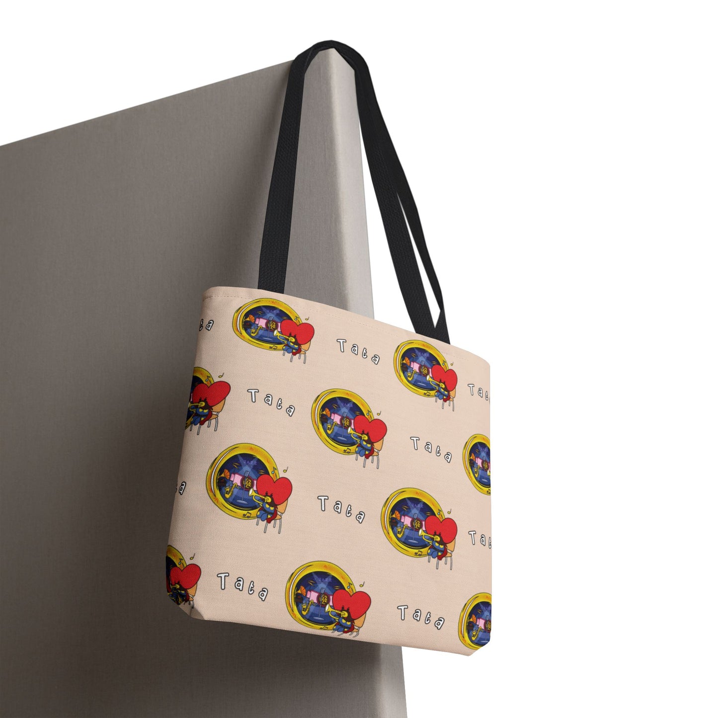 BT21 Tata Beige Tote Bag Pattern Design