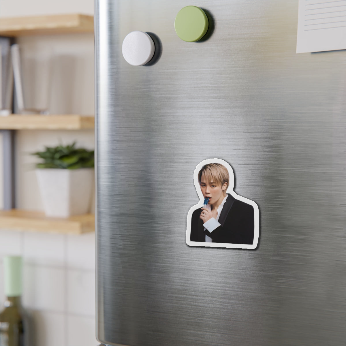 BTS Park Jimin Dior Photoshoot Eating a Sucker Magnet