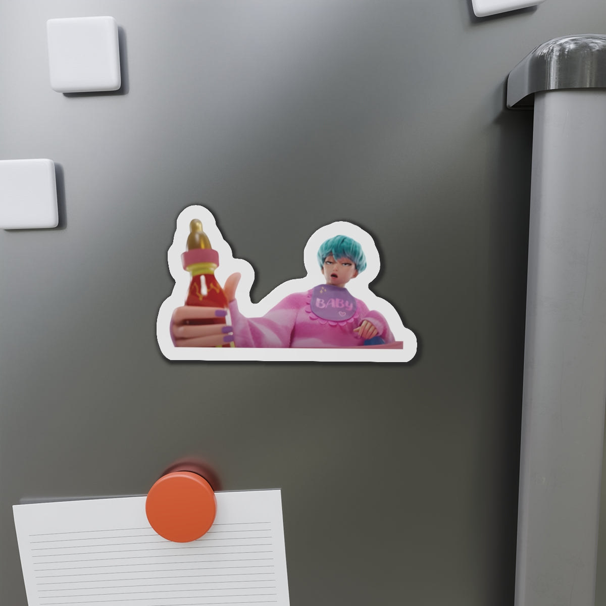 Kpop Demon Hunters Saja Boys Baby Hot Sauce Challenge Magnet