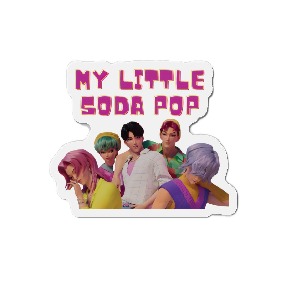 Kpop Demon Hunters Saja Boys Soda Pop Pose Magnet