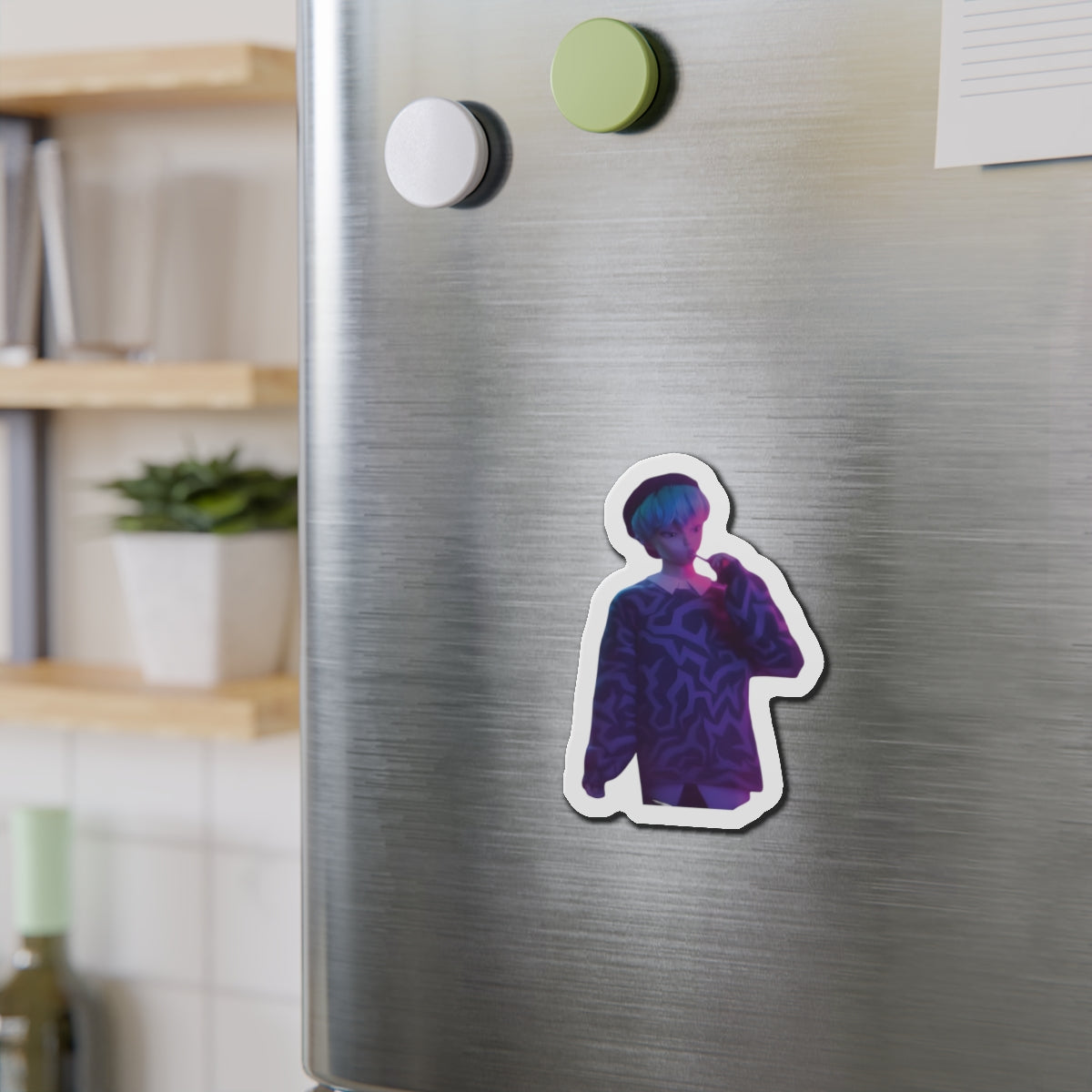 Kpop Demon Hunters Saja Boys Baby Saja Eating Sucker Magnet