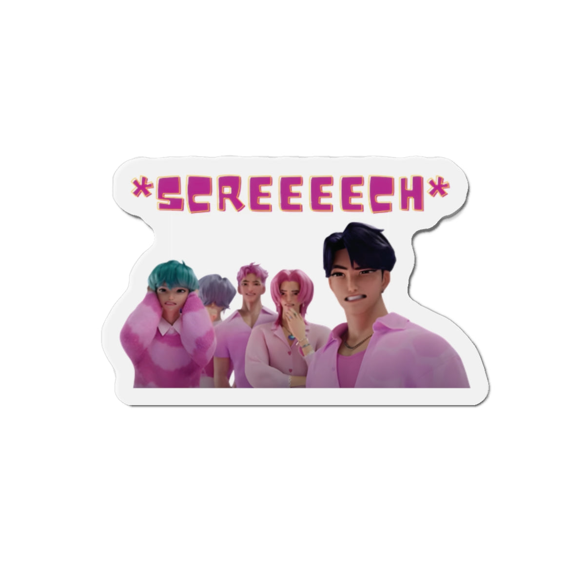 Kpop Demon Hunters Saja Boys Variety Show Screech Scene Magnet