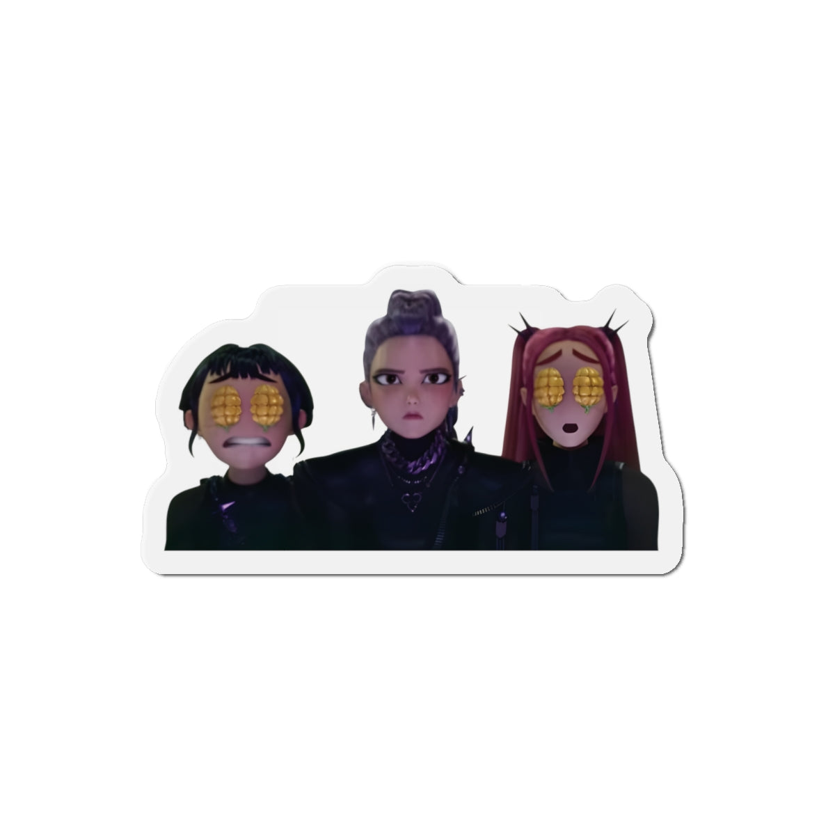 Kpop Demon Hunters Huntrix Rumi Mira Zoey Mens Bathhouse Popcorn Eyes Magnet