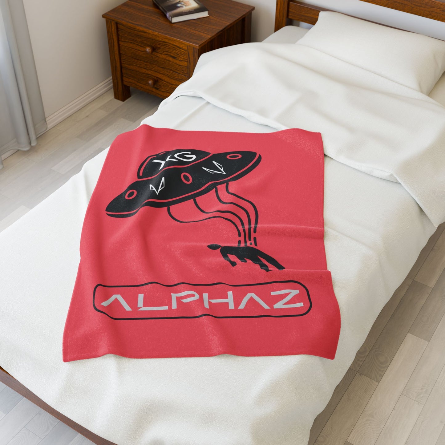 Red XG Maya Spaceship Blanket