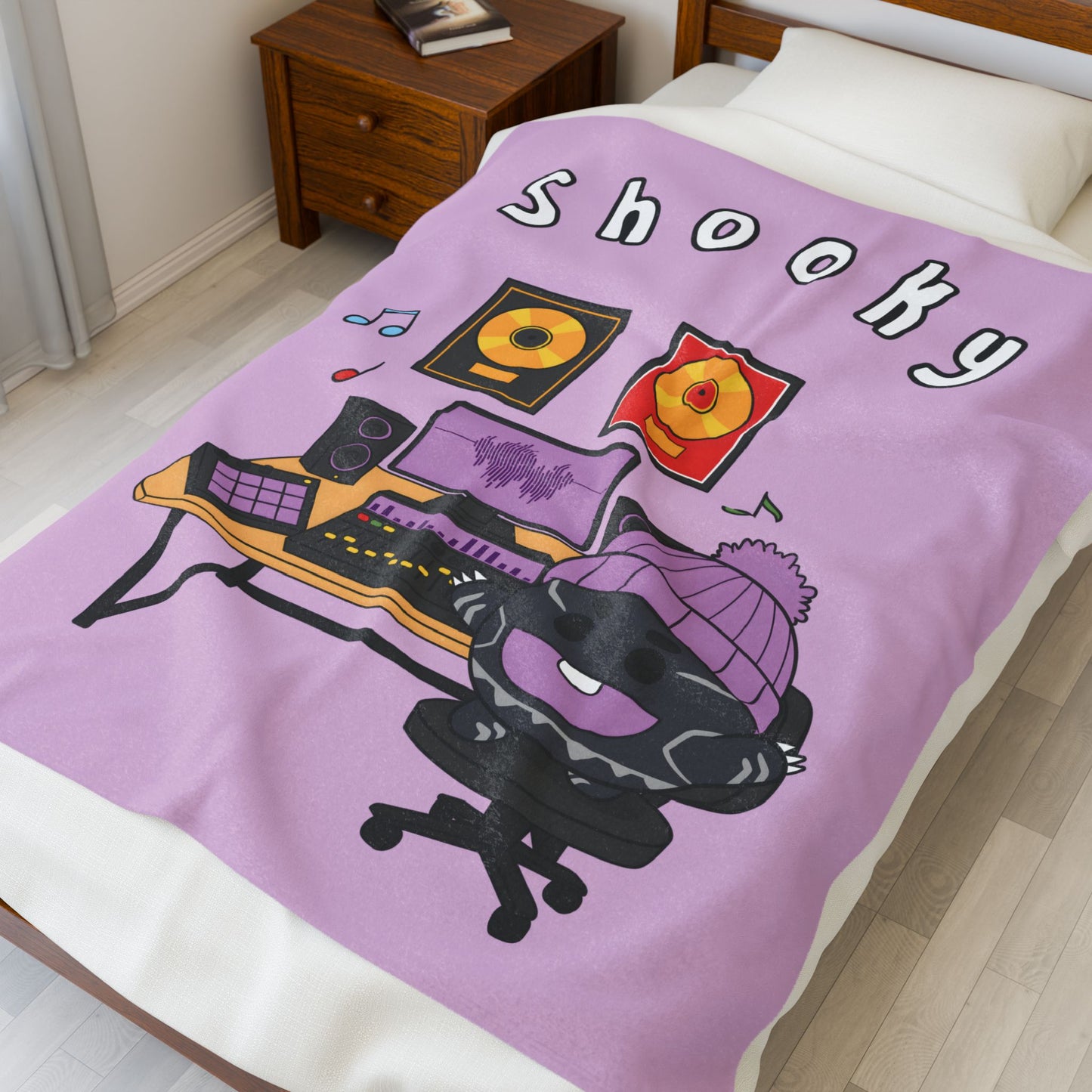 Purple Shooky Blanket - BT21 Single Design
