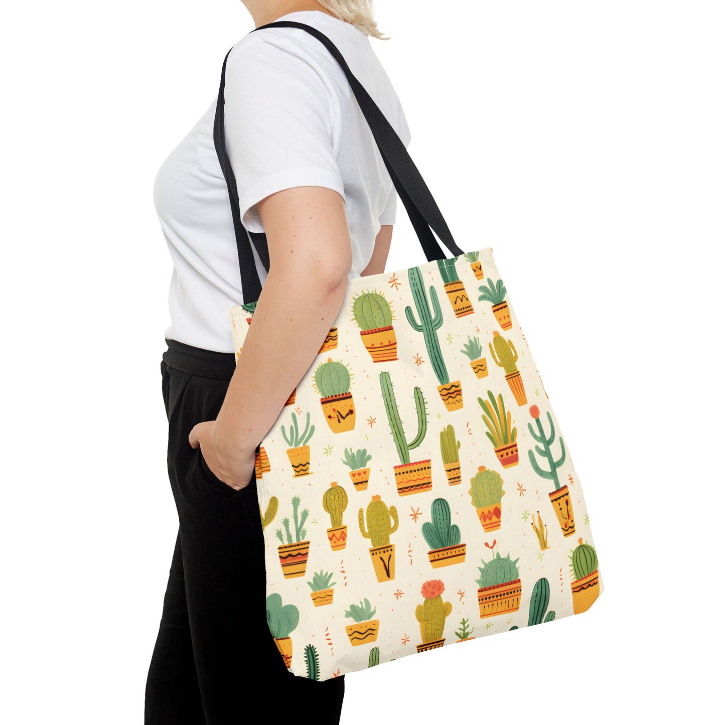 Cactus Pattern Tote Bag Design 10
