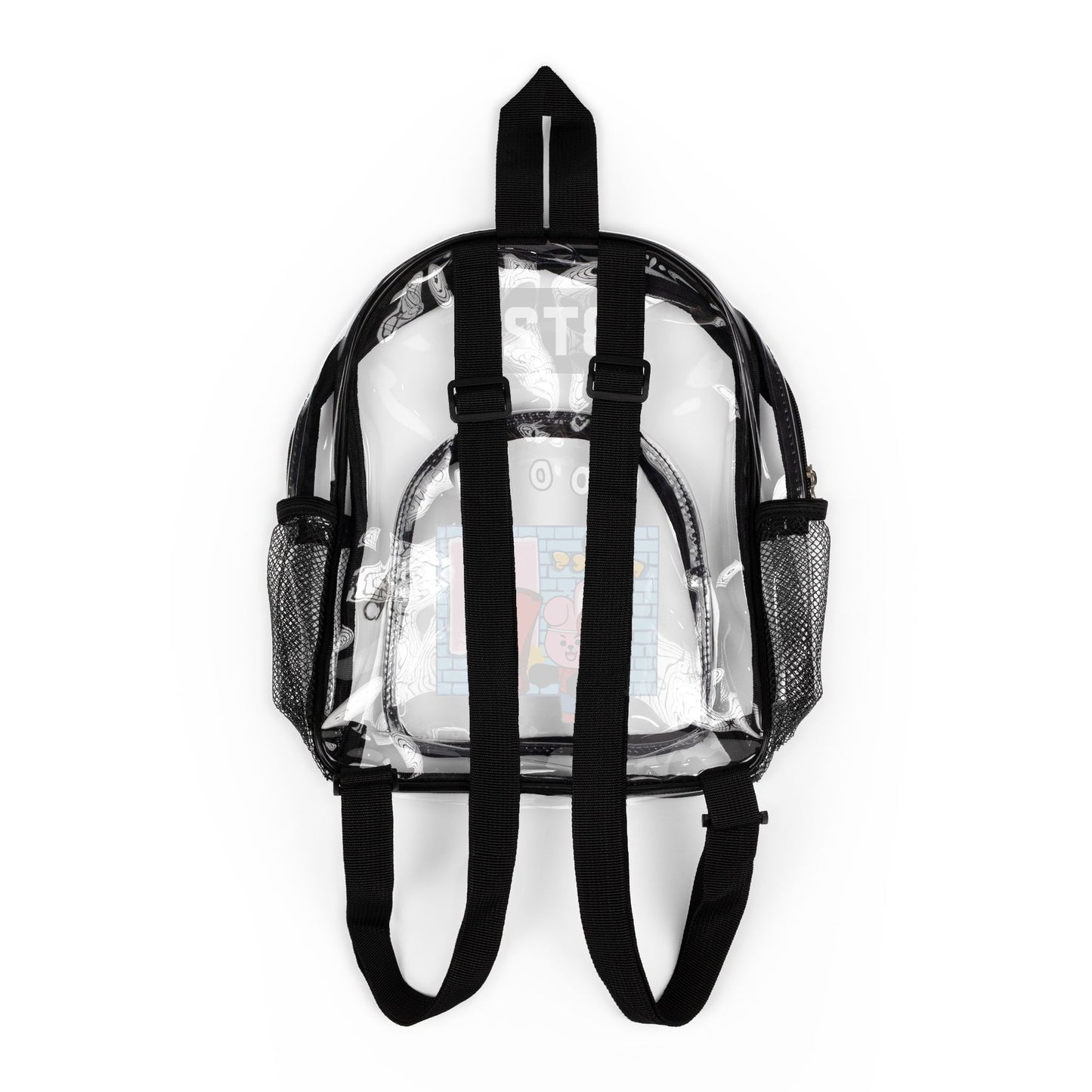 BT21 Cooky Clear Stadium Backpack Concert Bag (Fully Clear) — Stadium Approved