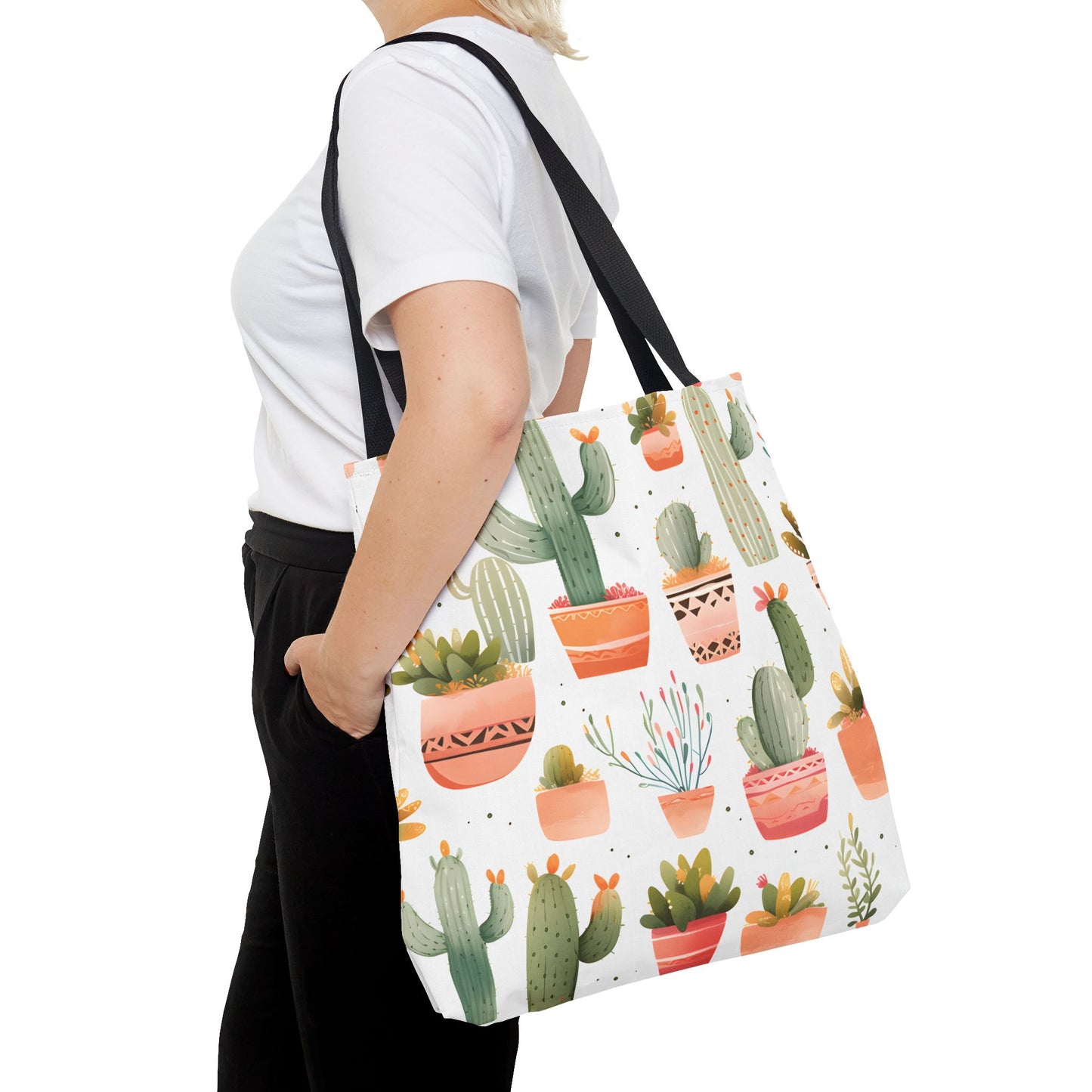 Cactus Pattern Tote Bag Design 11