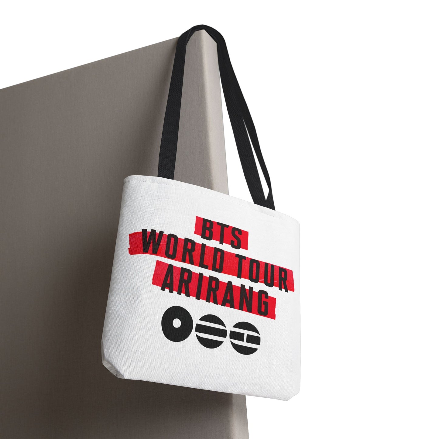 BTS Arirang 2026 World Tour Logo Design 3 White Tote Bag