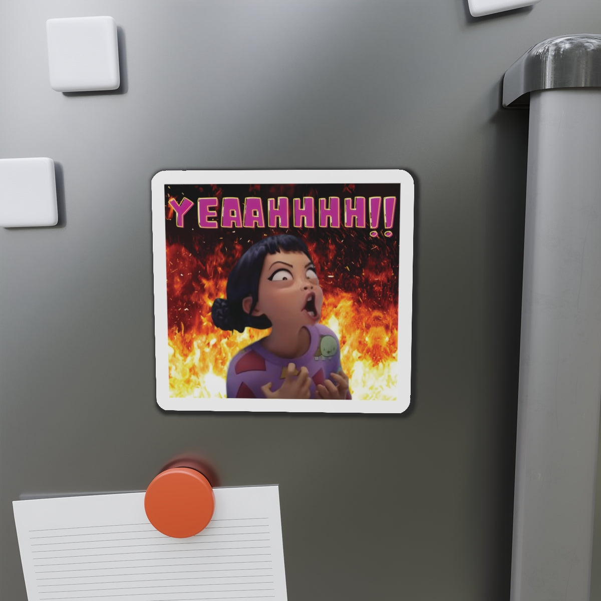 Kpop Demon Hunters Huntrix Zoey YEAHHH Funny Face Magnet Pose 2