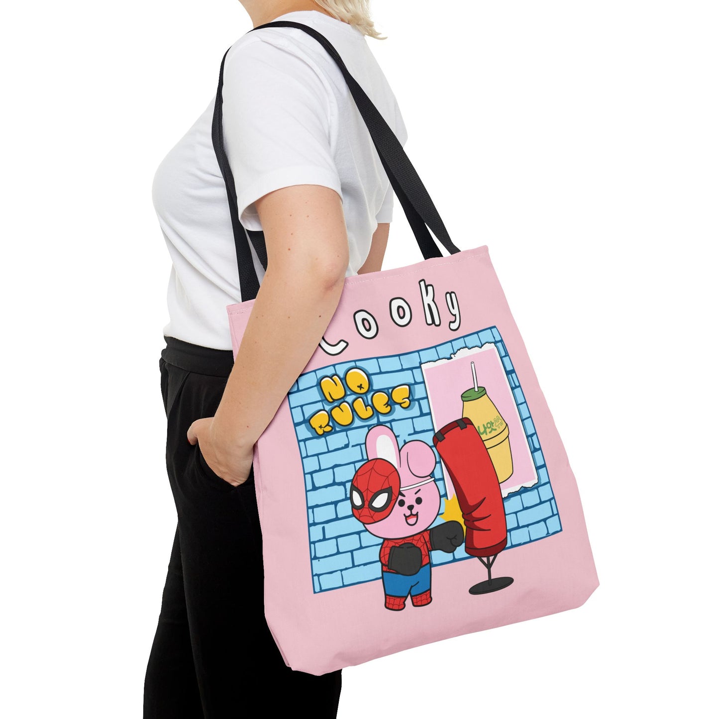 BT21 Cooky Pink Tote Bag Single Design