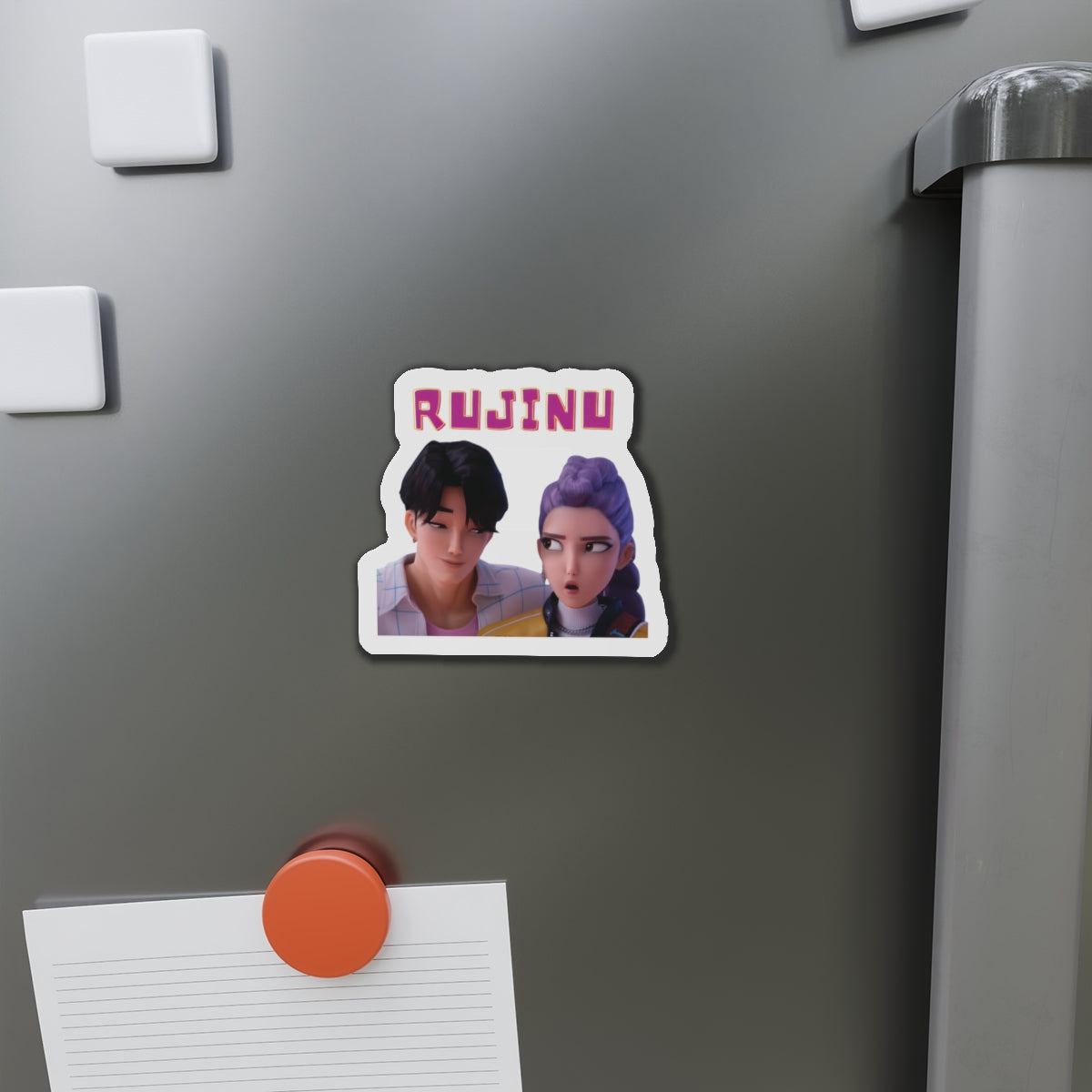 Kpop Demon Hunters Rumi and Jinu Rujinu Fan Signing Magnet