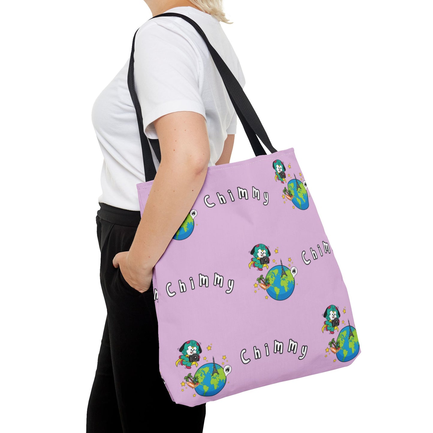 BT21 Chimmy Purple Tote Bag Pattern Design