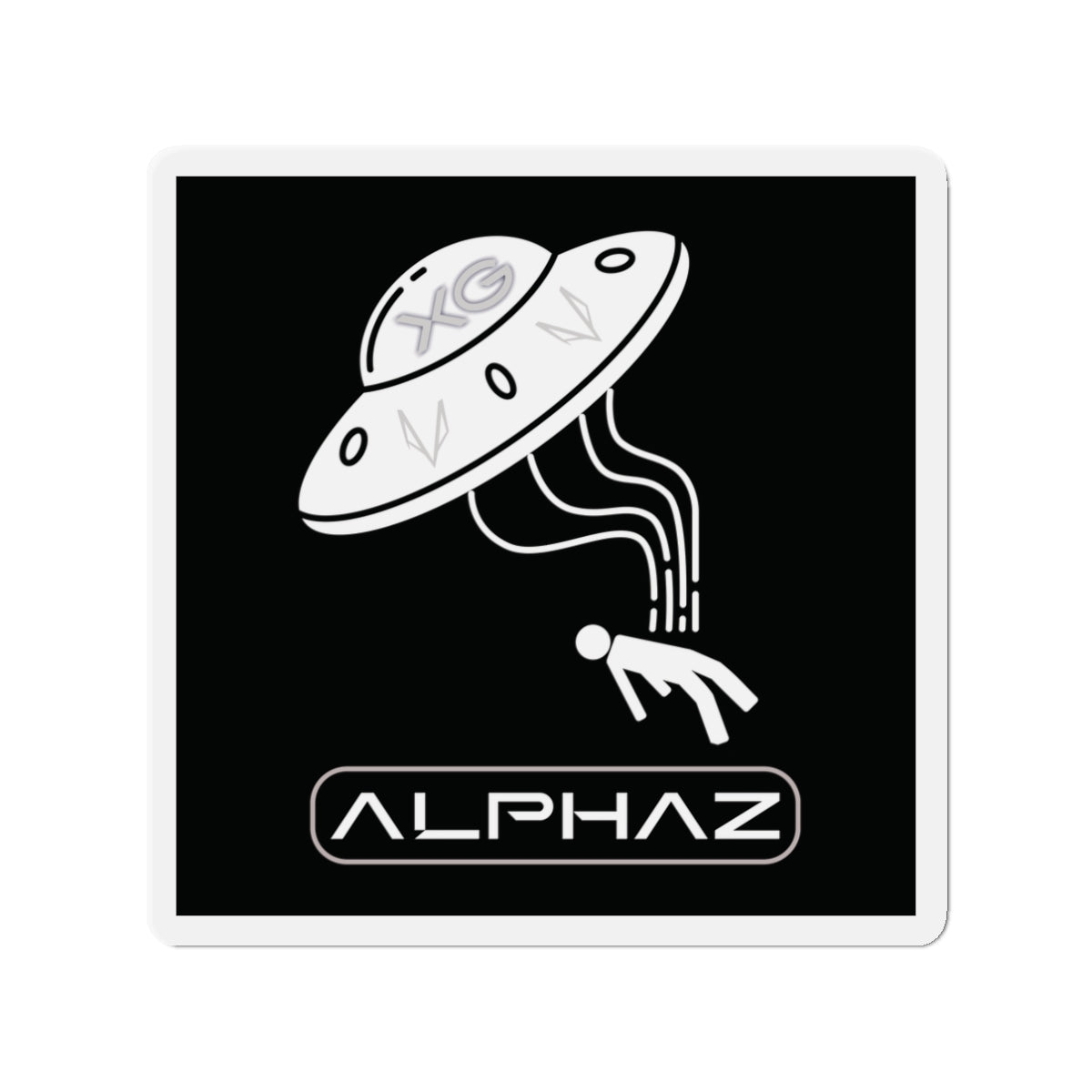 Black XG Alphaz Spaceship Magnet
