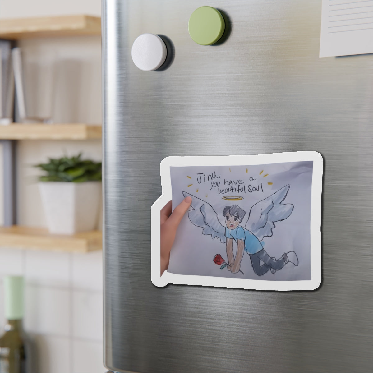 Kpop Demon Hunters Saja Boys Jinu Beautiful Soul Drawing Magnet