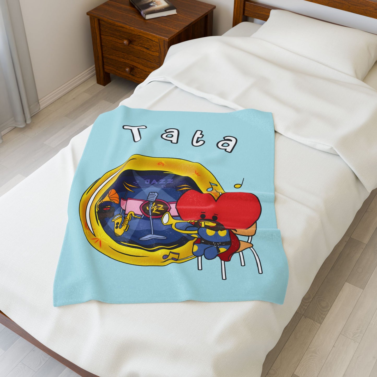 Blue Tata Blanket - BT21 Single Design