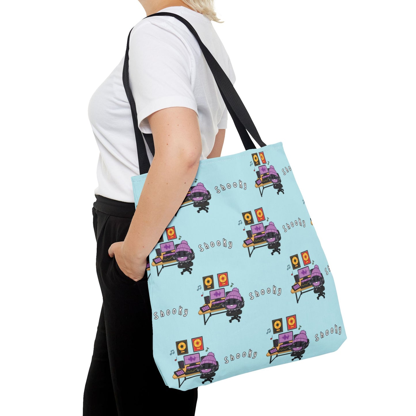 BT21 Shooky Blue Tote Bag Pattern Design