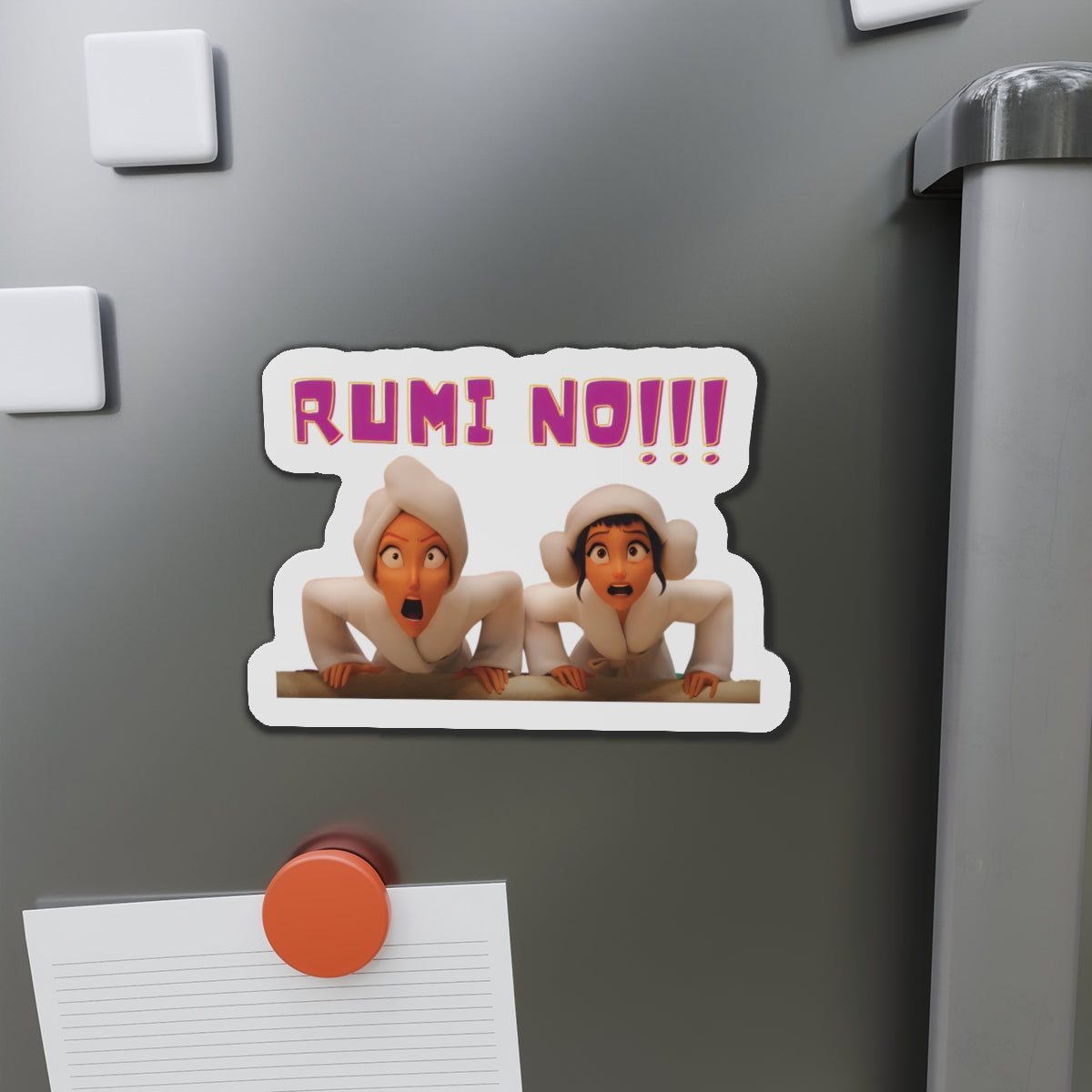 Kpop Demon Hunters Huntrix Mira And Zoey Couch No More Relaxy Time Magnet