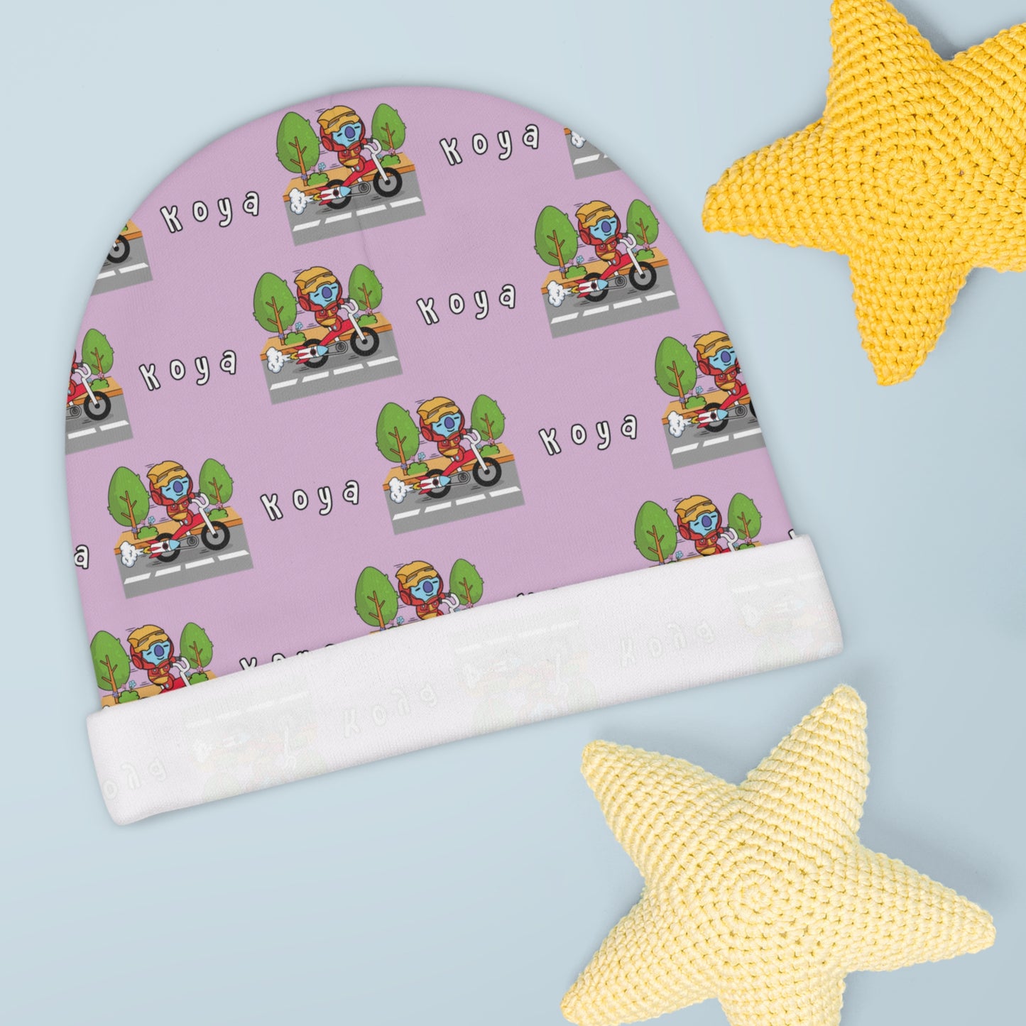 BT21 Koya Purple Baby Beanie Pattern