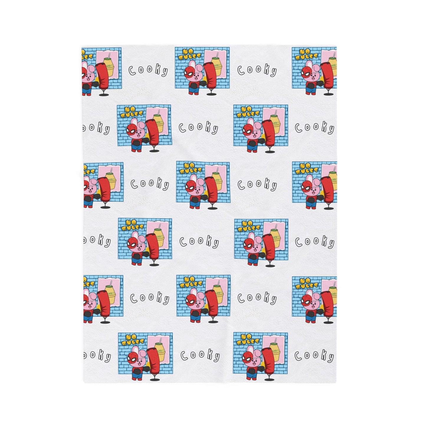 White Cooky Blanket - BT21 Pattern Design