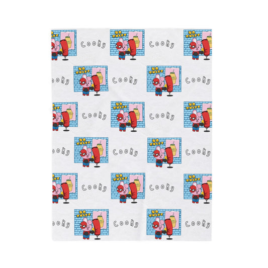 White Cooky Blanket - BT21 Pattern Design