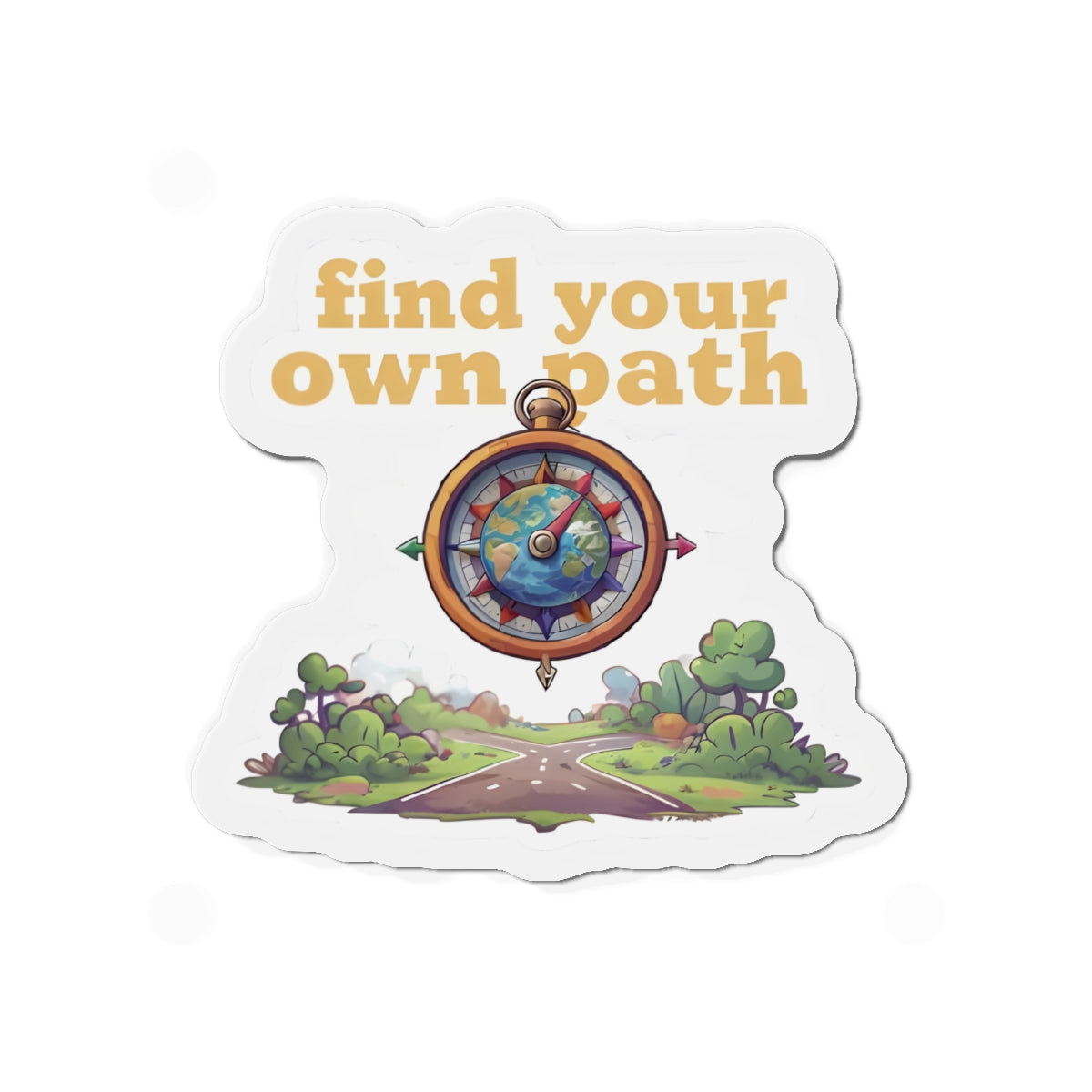 Find Your Own Path Compass Magnet - Motivational